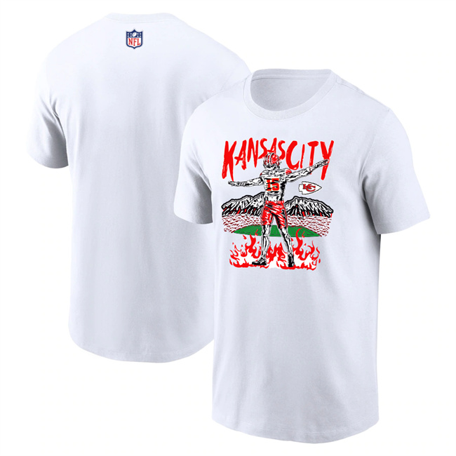 Men's Kansas City Chiefs White  T-Shirt