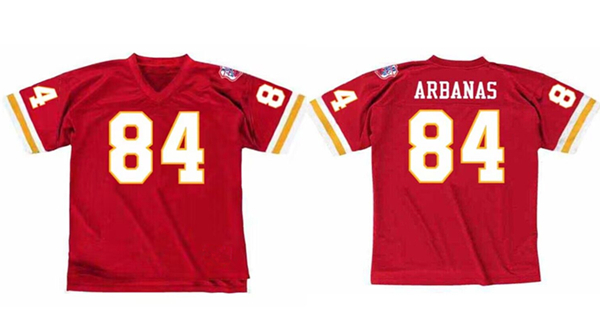 Men’s Kansas City Chiefs #84 Fred Arbanas Red 1969 Throwback Stitched Football Jersey