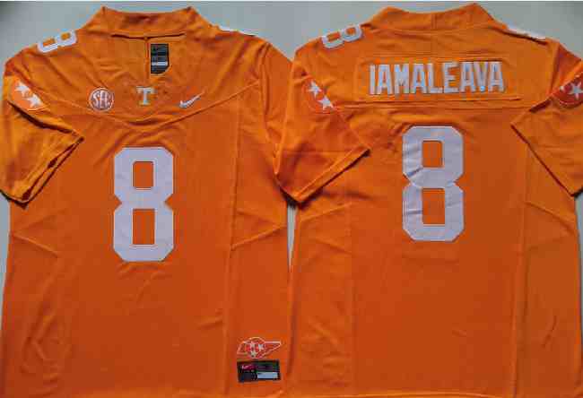 Men's Tennessee Volunteers #8 Nico Iamaleava Orange F.U.S.E. College Stitched Jersey