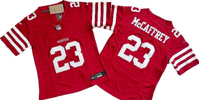 Women's San Francisco 49ers 23# Christian McCaffrey Red Vapor F.U.S.E. Limited Jersey