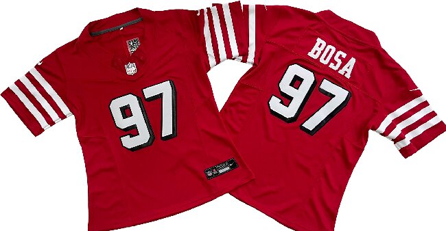 Women's San Francisco 49ers 97# Nick Bosa   Red 2nd F.U.S.E. Limited Jersey