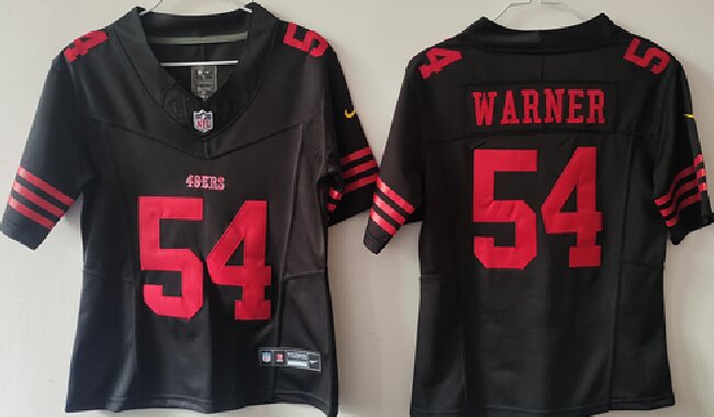 Youth  San Francisco 49ers #54 Fred Warner Black F.U.S.E Vapor Untouchable Stitched Jersey(Run Small)
