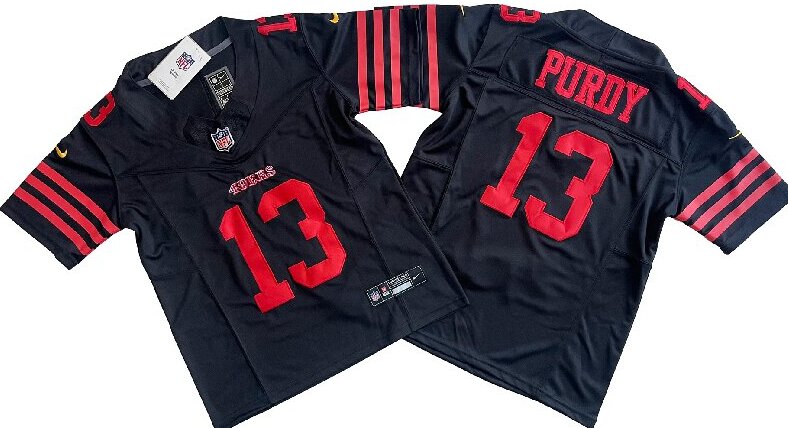 Youth  San Francisco 49ers 13# Brock Purdy  Black Vapor F.U.S.E. Limited Jersey