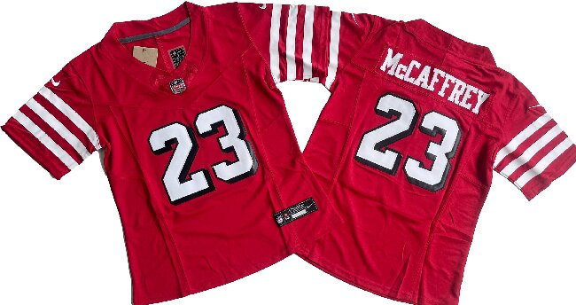 Youth  San Francisco 49ers 23# Christian McCaffrey Red 2nd Vapor F.U.S.E. Limited Jersey
