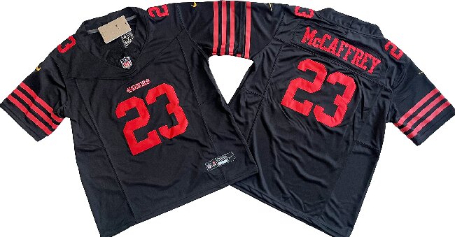 Youth San Francisco 49ers 23# Christian McCaffrey Black Vapor F.U.S.E. Limited Jersey