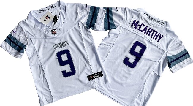 Youth Minnesota Vikings J.J. McCarthy Nike White Alternate Vapor F.U.S.E. Limited Jersey