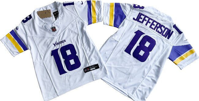 Youth Minnesota Vikings #18  Justin Jefferson  Vapor F.U.S.E. Limited Jersey