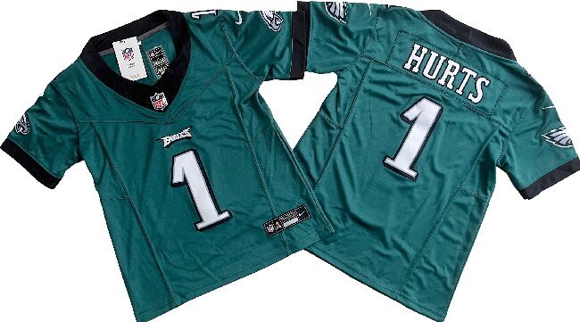 Youth Philadelphia Eagles 1# Jalen Hurts Women's Nike Vapor F.U.S.E. Limited Jersey