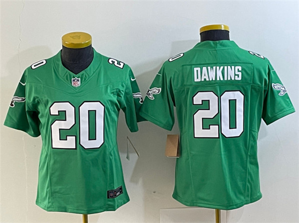 Youth Philadelphia Eagles #20 Brian Dawkins Green F.U.S.E. Football Stitched Jersey(Run Small)