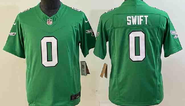 Women's Philadelphia Eagles #0 D’andre Swift Green  F.U.S.E. Football Stitched Jersey(Run Small)