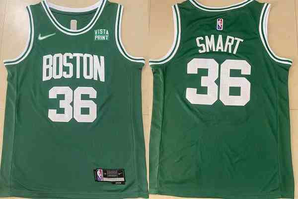 Men's Boston Celtics #36 Marcus Smart Green Stitched Basketball Jersey