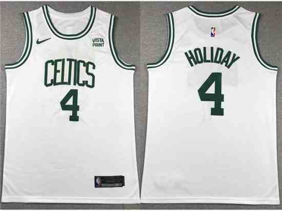 Men's Boston Celtics #4 Jrue Holiday White 2023 Association Edition Stitched Basketball Jersey