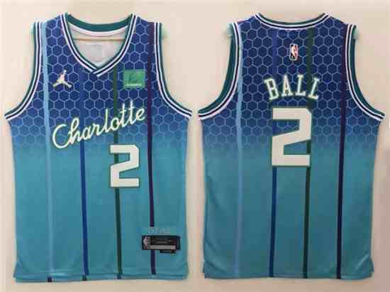 Charlotte Hornets #2 LaMelo Ball 2021-22 Teal City Edition Swingman Jersey