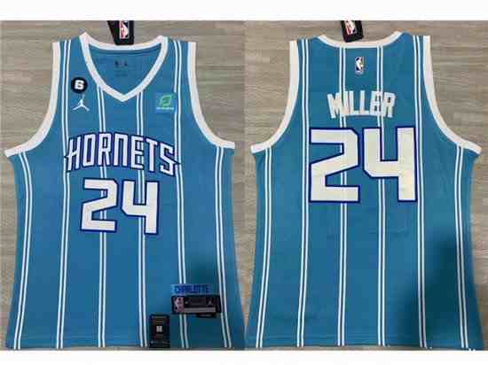 Charlotte Hornets #24 Brandon Miller Teal Swingman Jersey