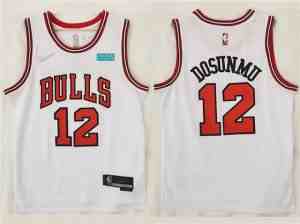 Chicago Bulls #12 Ayo Dosunmu White Swingman Jersey