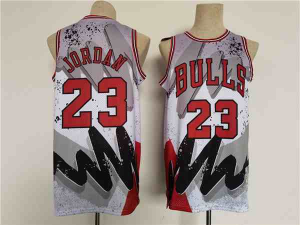 Men's Chicago Bulls #23 Michael Jordan Throwback Basketball Jersey