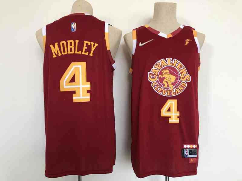 Mens 2022 Nba Cleveland Cavaliers #4 Evan Mobley Red City Edition Swingman Nike Jersey