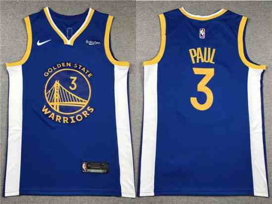 Golden State Warriors #3 Chris Paul Blue Swingman Jersey