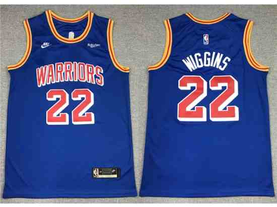 Golden State Warriors #22 Andrew Wiggins 2021-22 Blue Classic Edition Swingman Jersey