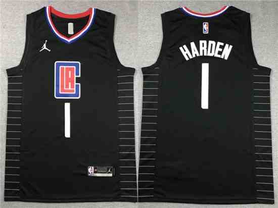 Los Angeles Clippers #1 James Harden Black Statement Swingman Jersey