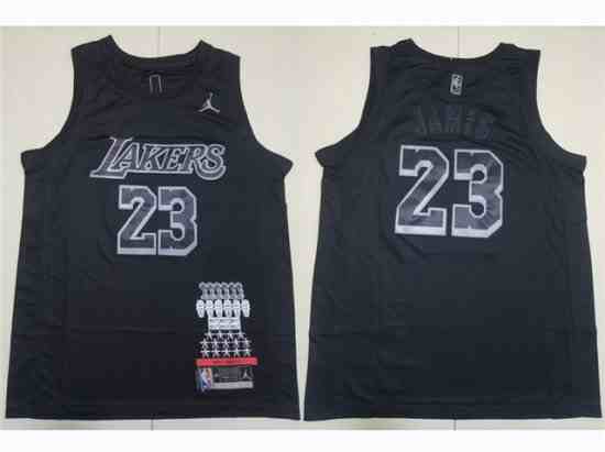 Los Angeles Lakers #23 LeBron James Black MVP Honor Edition Swingman Jersey