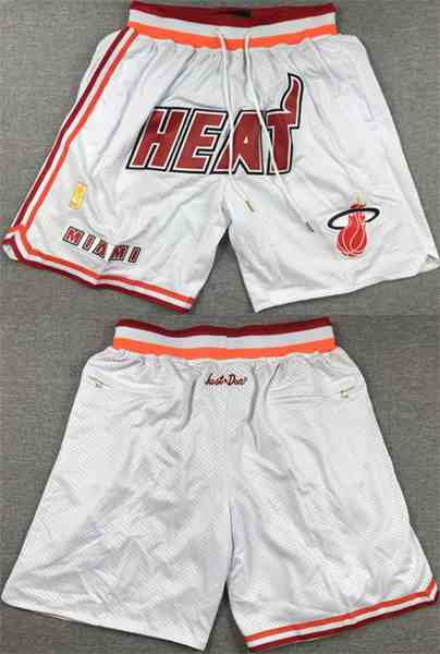 Men's Miami Heat White Shorts