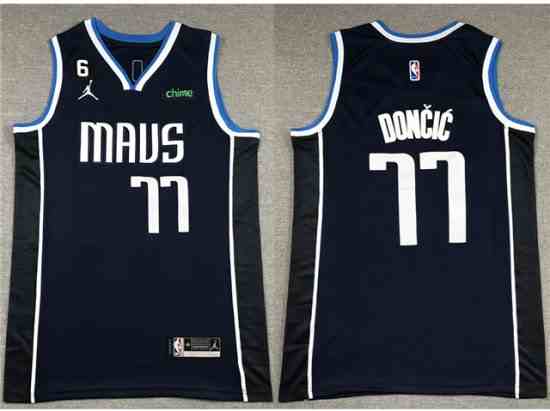 Dallas Mavericks #77 Luka Don?i? 2022-23 Navy Statement Swingman Jersey