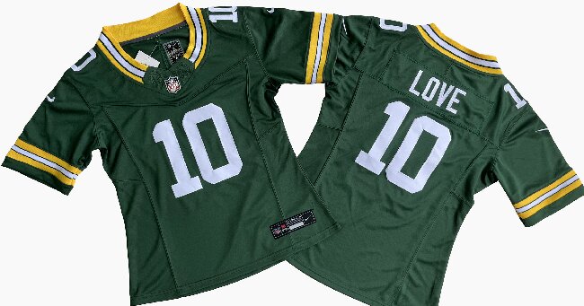 Women's Green Bay Packers #10 Jordan Love Green F.U.S.E. Vapor Untouchable Limited Stitched Jersey(Run Small)