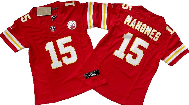 Women's Kansas City Chiefs #15 Patrick Mahomes Red Vapor F.U.S.E. Limited Jersey