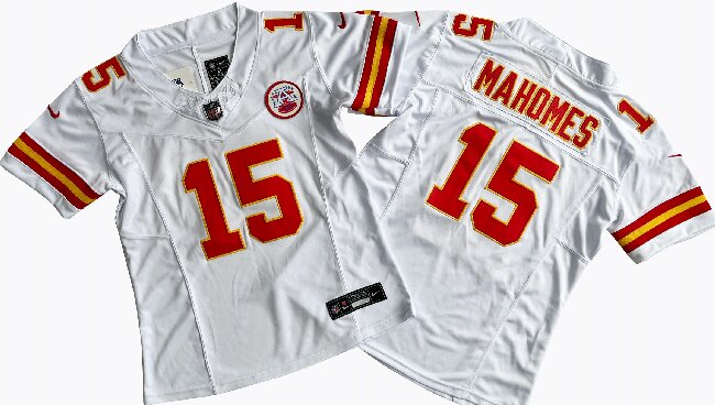 Women's Kansas City Chiefs #15 Patrick Mahomes White Vapor F.U.S.E. Limited Jersey