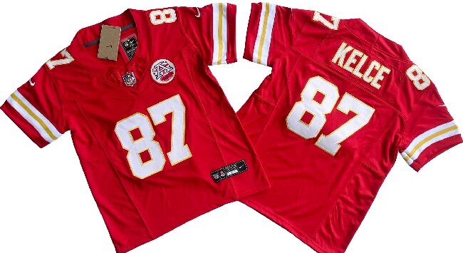 Youth Kansas City Chiefs #87 Travis Kelce Red Vapor F.U.S.E. Limited Jersey