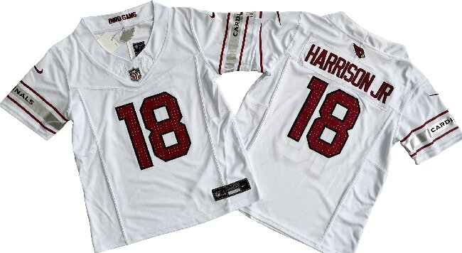 Youth Arizona Cardinals #18 Marvin Harrison Jr White F.U.S.E Stitched Jersey(Run Small)