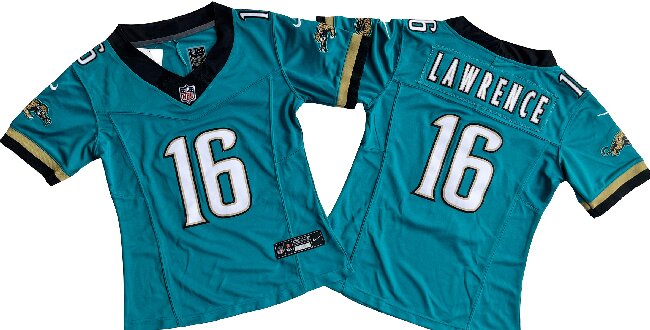 Women's Jacksonville Jaguars #16 Trevor Lawrence Teal Prowler Throwback Vapor F.U.S.E. Limited Jersey