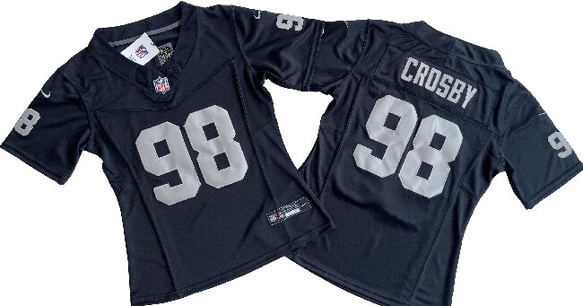 Women's Las Vegas Raiders #98 Maxx Crosby Black Vapor F.U.S.E. Limited Jersey