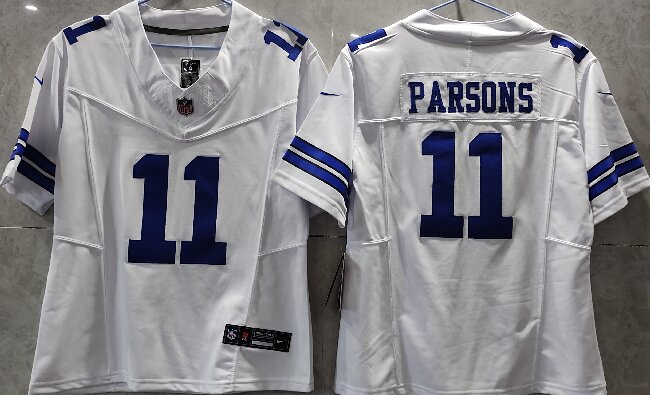 Women's Dallas Cowboys #11  Micah Parsons White  F.U.S.E. Limited Stitched Jersey(Run Small)