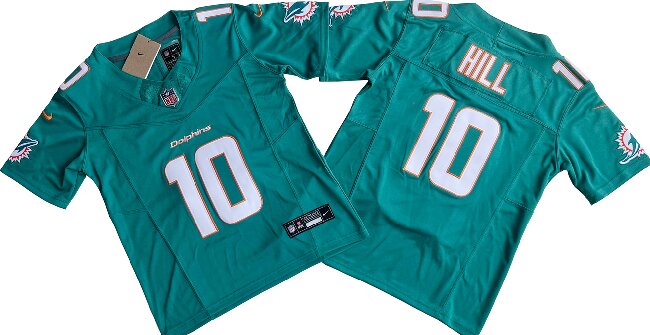 Youth Miami Dolphins #10 Tyreek Hill Aqua F.U.S.E Vapor Untouchable Stitched Jersey(Run Small)