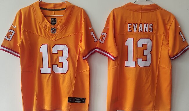Women's Tampa Bay Buccanee #13 Mike Evans Orange F.U.S.E Throwback Limited Stitched Jersey(Run Small)