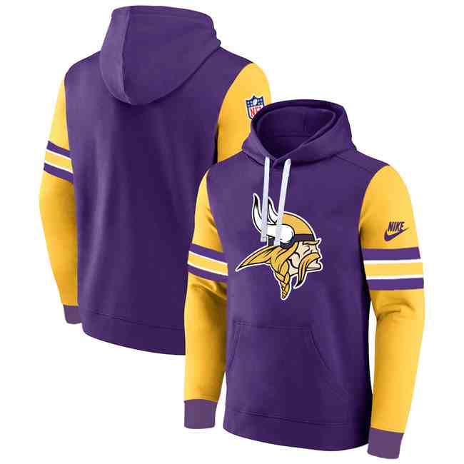 Men's Minnesota Vikings Purple Yellow Pullover Hoodie