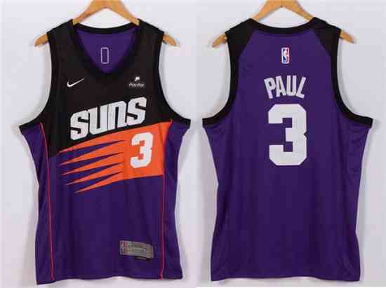 Phoenix Suns #3 Chris Paul Purple 1990s' Throwback Swingman Jersey