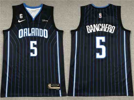 Orlando Magic #5 Paolo Banchero Black Swingman Jersey