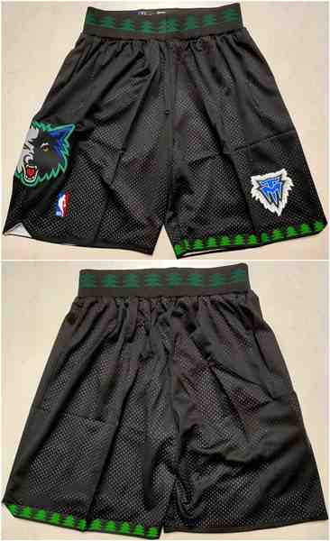 Men's Minnesota Timberwolves Black Shorts