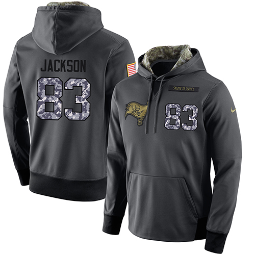 NFL Men's Nike Tampa Bay Buccaneers #83 Vincent Jackson Stitched Black Anthracite Salute To Service Player Performance Hoodie