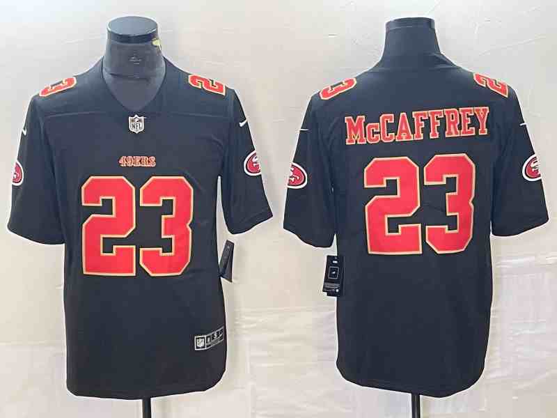 Men's San Francisco 49ers #23 Christian McCaffrey Black Vapor Untouchable Limited Stitched Jersey