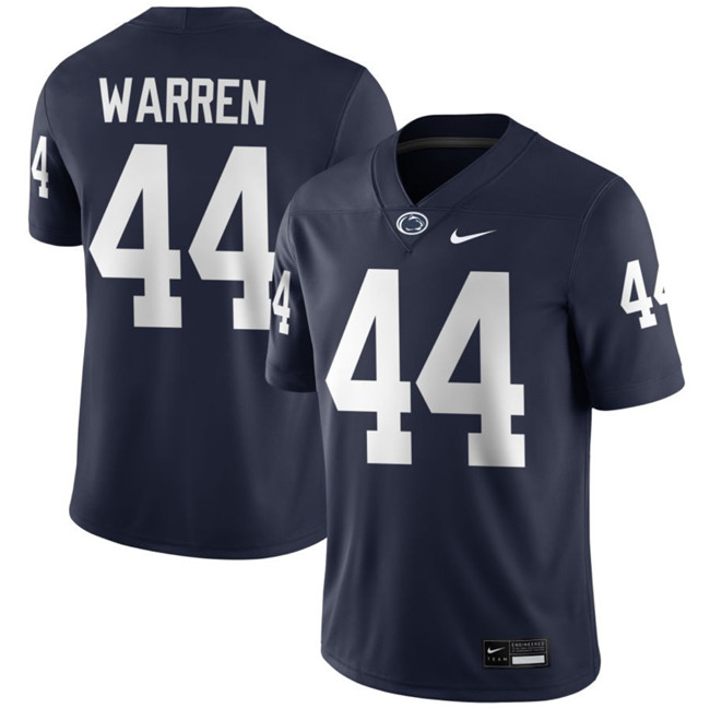 Men's  Penn State Nittany Lions #44 Tyler Warren  Navy NIL Replica Football Jersey
