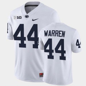 Men's  Penn State Nittany Lions #44 Tyler Warren  White NIL Replica Football Jersey