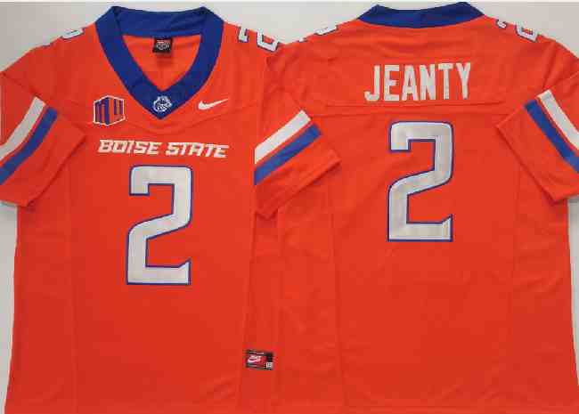 Men's Boise State Broncos #2 Ashton Jeanty Orange 2024 F.U.S.E. Vapor Limited Stitched Football Jersey