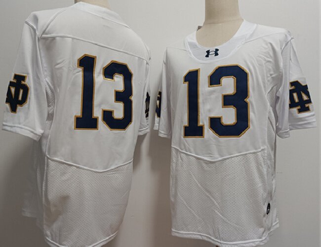 Men's Notre Dame Fighting Irish #13 Riley Leonard White 2024 F.U.S.E. Limited Stitched Jersey