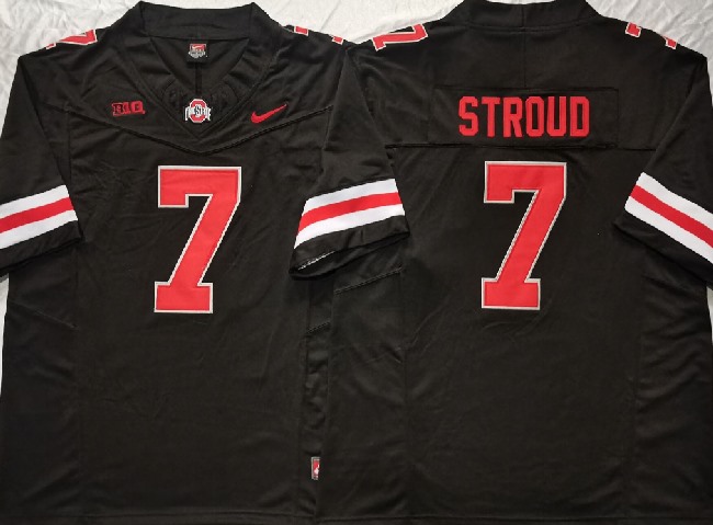 Men's Ohio State Buckeyes #7 C.J. Stroud Black F.U.S.E. Limited Stitched Jersey