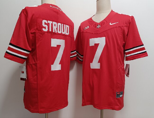 Men's Ohio State Buckeyes #7 C.J. Stroud Red F.U.S.E. Limited Stitched Jersey