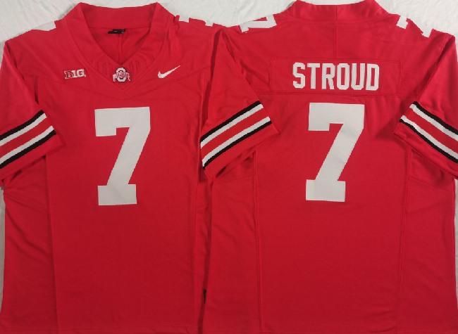 Men's Ohio State Buckeyes #7 C.J. Stroud Red F.U.S.E. Limited Stitched Jersey